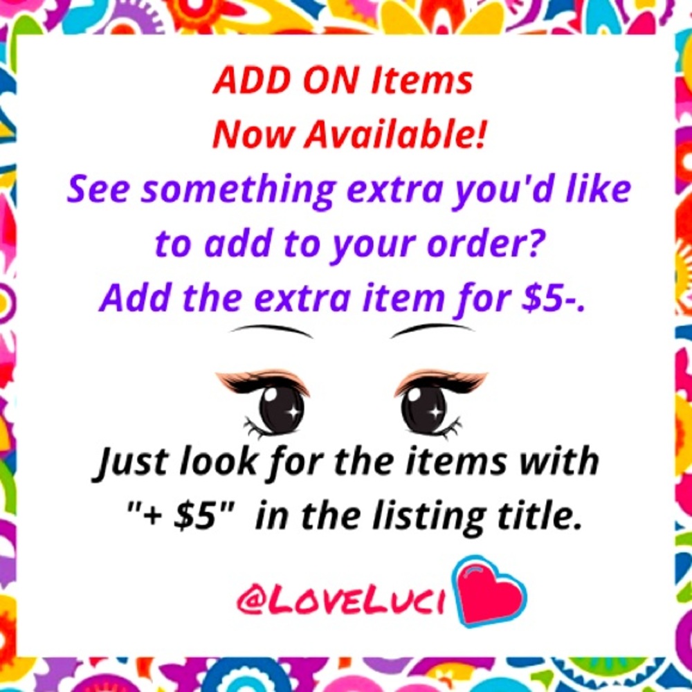 ❤️➕💲5️⃣ ADD ON INFO